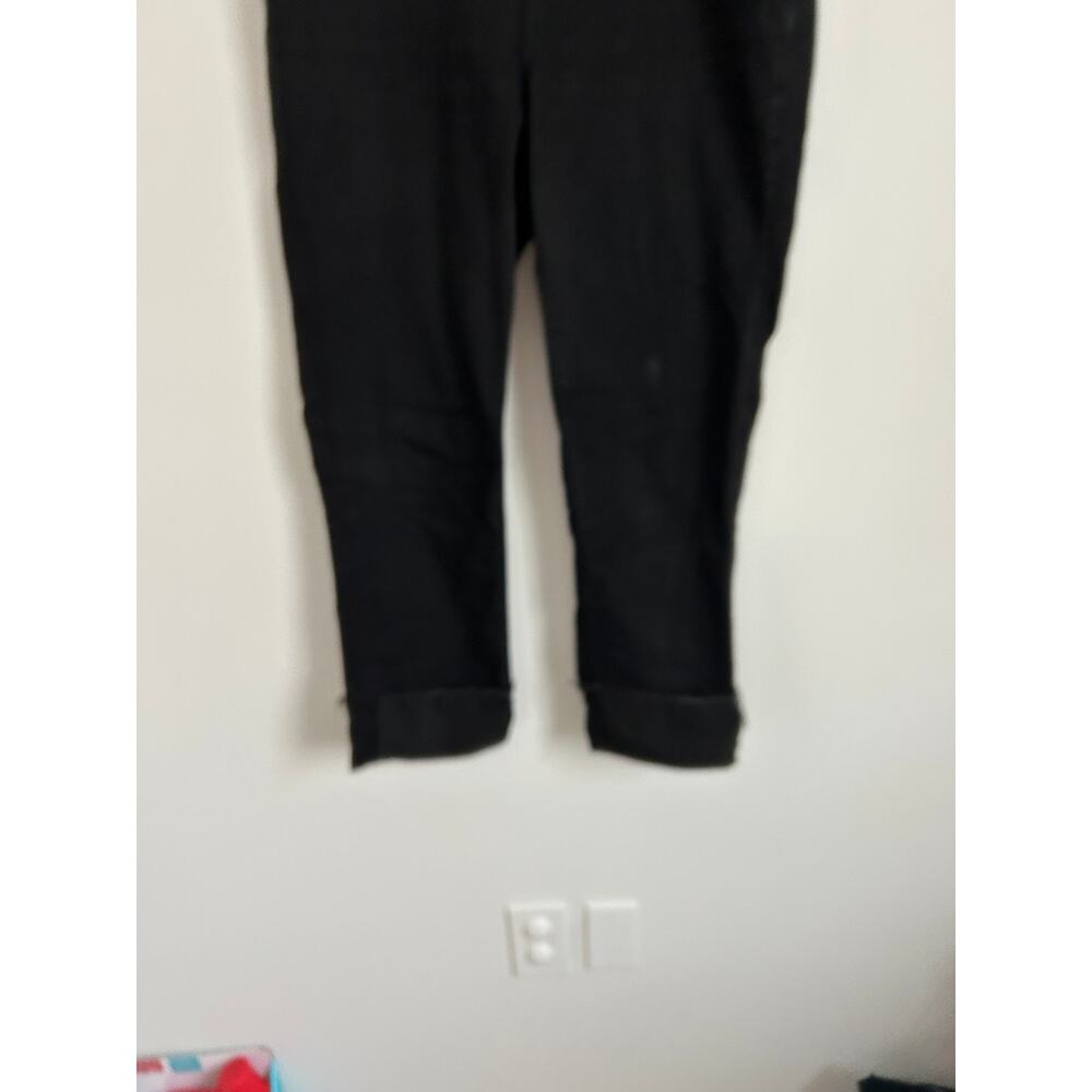 Loft Curvy Straight Black High Waist Crop Jeans 32 / 14 - Picture 2 of 10